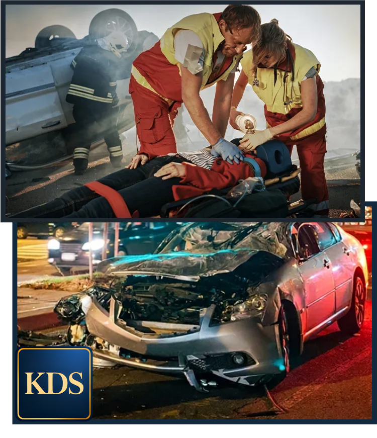 Emergency Paramedics Assisting Accident Victim