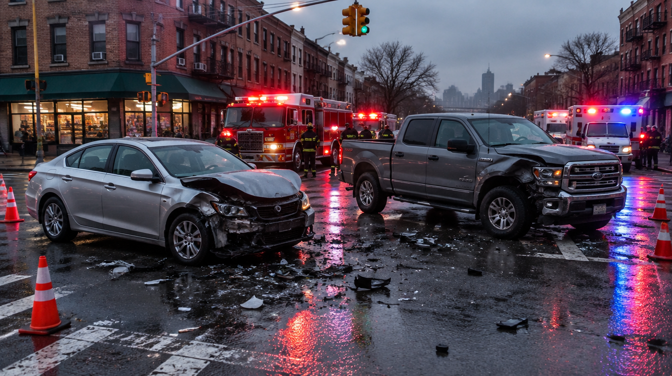 Brooklyn, NY – One Killed and Four Injured After Fiery Three-Vehicle Crash at Second Avenue and Ninth Street in Gowanus