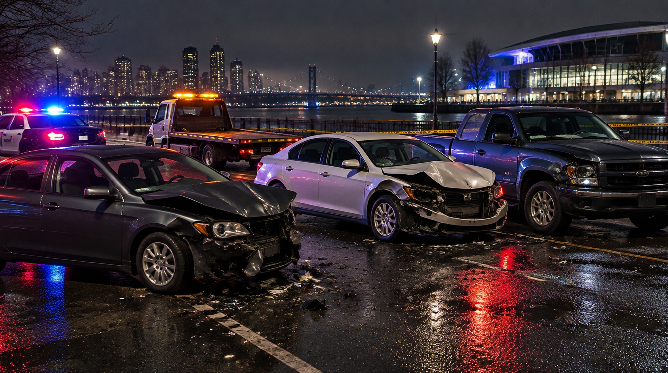Bronx, NY – Seven Hospitalized After Multi-Vehicle Crash at Marina Del Rey Venue on Marina Drive in Throggs Neck