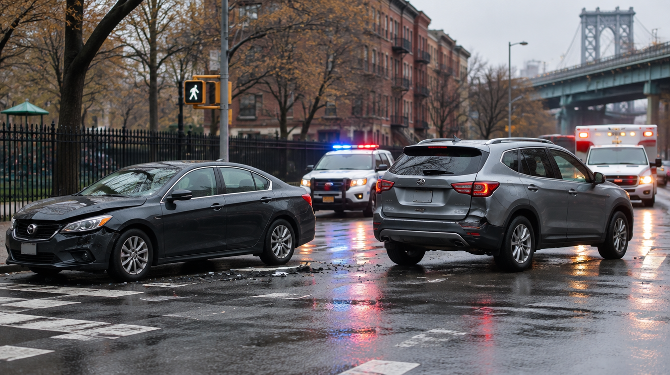 Brooklyn, NY – Four Injured After Multi-Vehicle Crash on Vandervoort Avenue near Anthony Street in Greenpoint