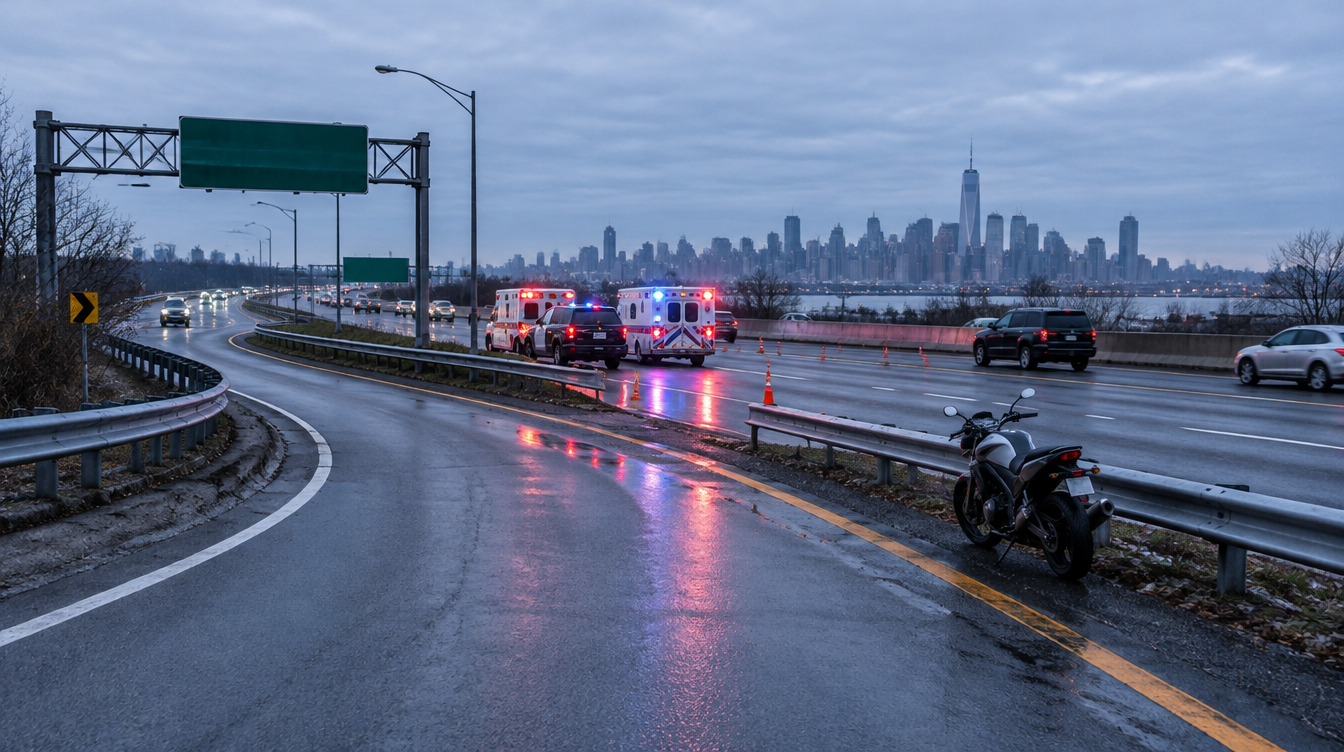 Queens, NY – Motorcyclist Killed in Single-Vehicle Crash on the Jackie Robinson Parkway near the Van Wyck Expressway